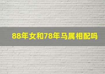 88年女和78年马属相配吗