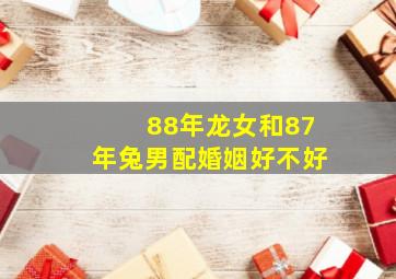 88年龙女和87年兔男配婚姻好不好