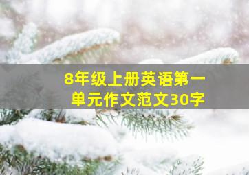 8年级上册英语第一单元作文范文30字