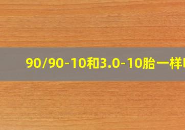 90/90-10和3.0-10胎一样吗