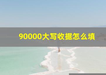 90000大写收据怎么填