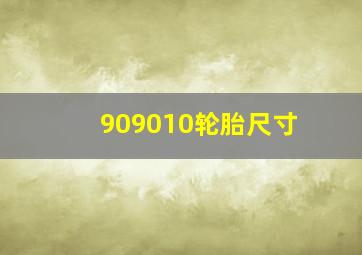 909010轮胎尺寸