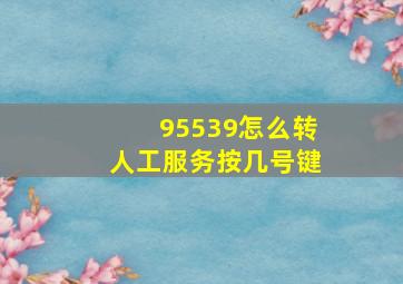 95539怎么转人工服务按几号键