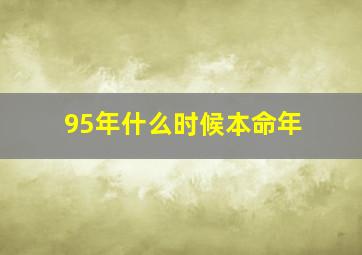 95年什么时候本命年