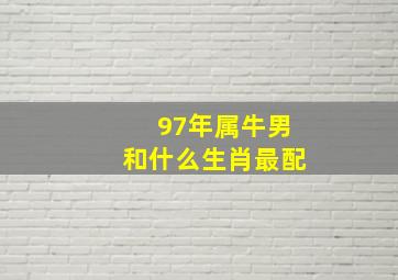 97年属牛男和什么生肖最配