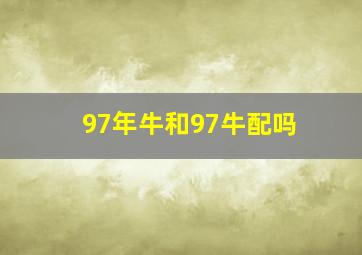 97年牛和97牛配吗