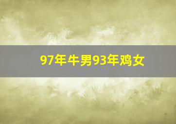 97年牛男93年鸡女