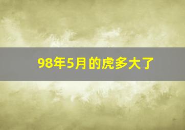 98年5月的虎多大了