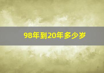 98年到20年多少岁