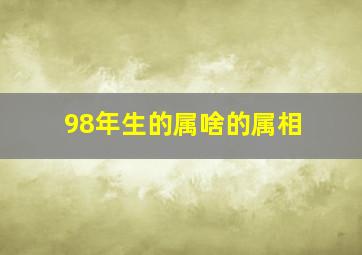 98年生的属啥的属相