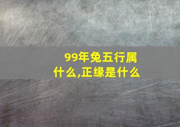 99年兔五行属什么,正缘是什么