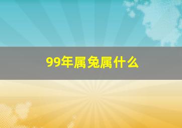 99年属兔属什么