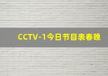 CCTV-1今日节目表春晚