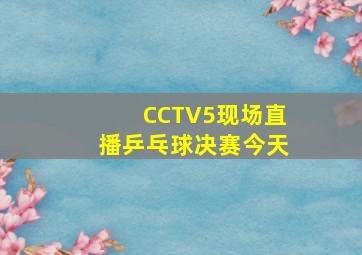 CCTV5现场直播乒乓球决赛今天