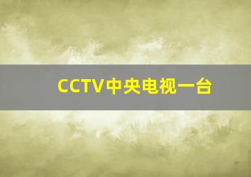 CCTV中央电视一台