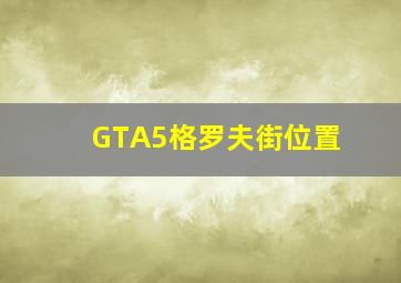 GTA5格罗夫街位置