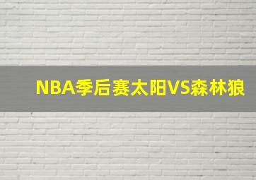 NBA季后赛太阳VS森林狼