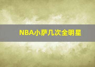 NBA小萨几次全明星