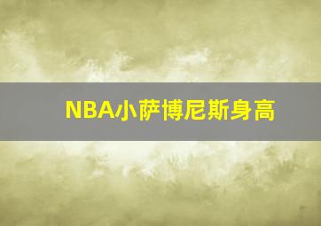 NBA小萨博尼斯身高