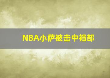 NBA小萨被击中裆部