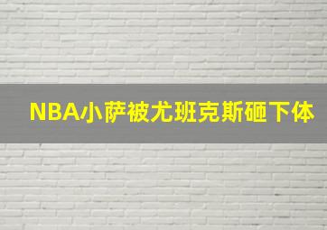 NBA小萨被尤班克斯砸下体