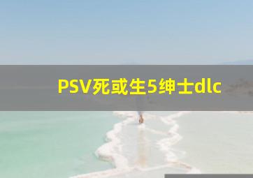 PSV死或生5绅士dlc