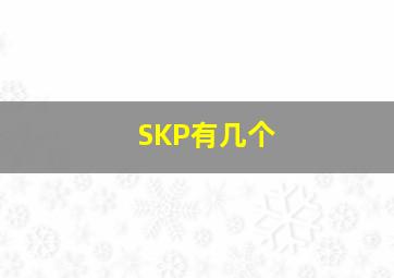 SKP有几个