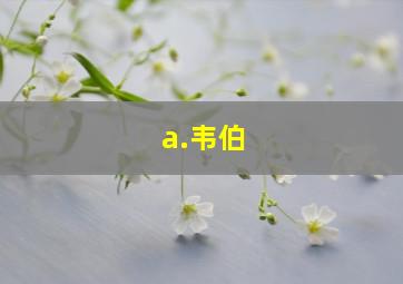 a.韦伯