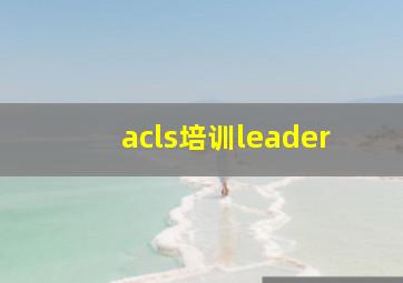 acls培训leader