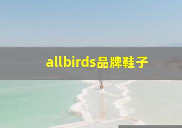 allbirds品牌鞋子