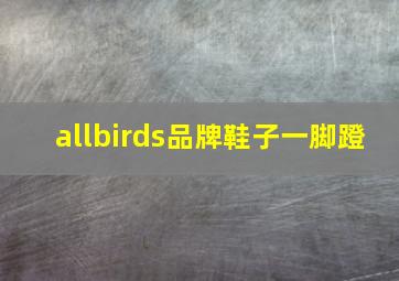 allbirds品牌鞋子一脚蹬