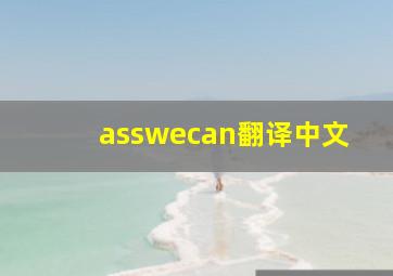 asswecan翻译中文