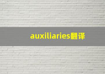 auxiliaries翻译