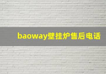 baoway壁挂炉售后电话