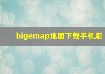 bigemap地图下载手机版