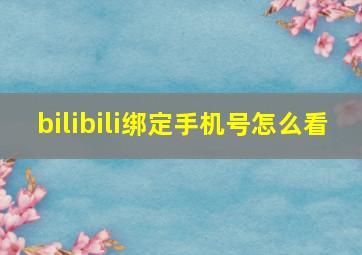 bilibili绑定手机号怎么看