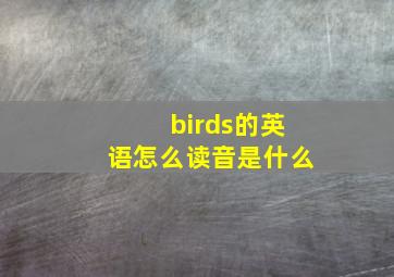 birds的英语怎么读音是什么