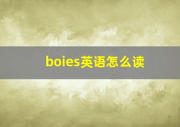 boies英语怎么读