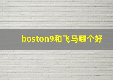 boston9和飞马哪个好