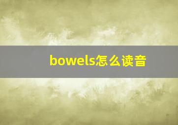 bowels怎么读音