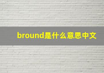 bround是什么意思中文