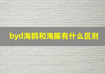 byd海鸥和海豚有什么区别