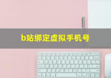 b站绑定虚拟手机号