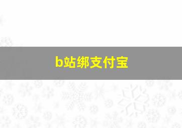 b站绑支付宝