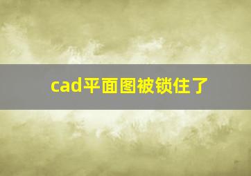 cad平面图被锁住了