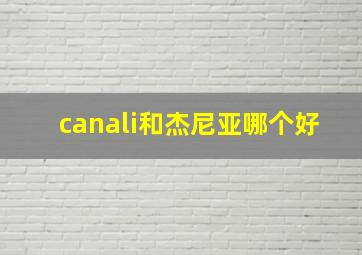 canali和杰尼亚哪个好