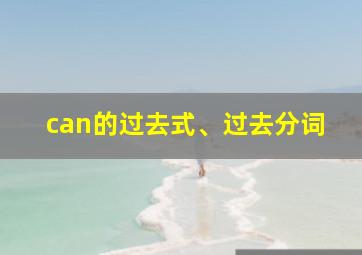 can的过去式、过去分词