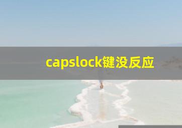 capslock键没反应