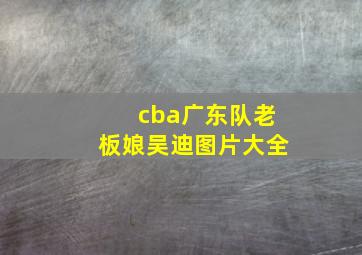 cba广东队老板娘吴迪图片大全