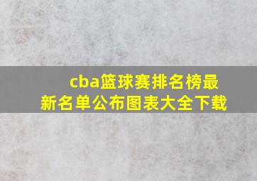 cba篮球赛排名榜最新名单公布图表大全下载